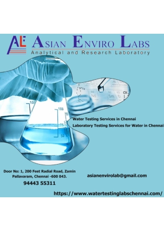 Water Testing Services in Chennai