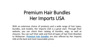 Premium Bundles - Her Import USA