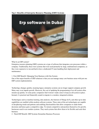 Erp software in Dubai