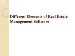 Different Elements of Real Estate Management Software