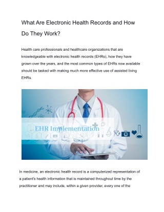 What Are Electronic Health Records and How Do They Work