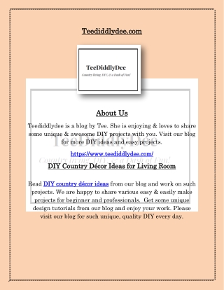 DIY Country Décor Ideas