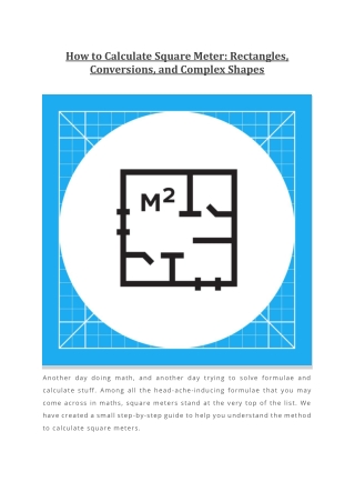 How to Calculate Square Meter - Rectangles, Conversions, and Complex Shapes