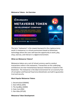 Metaverse Token Development-converted