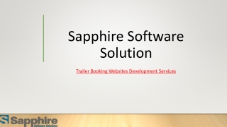 Trailer Booking Websites Development Services - Sapphire