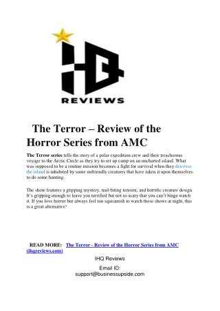 The Terror – Review of the Horror Series from AMC