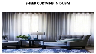 SHEER CURTAINS IN DUBAI