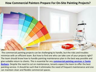 How Commercial Painters Prepare For On-Site Painting Projects?