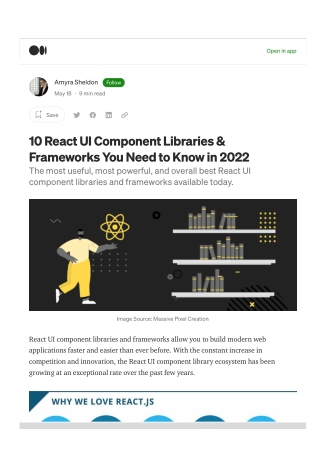 10 React UI Component Libraries & Frameworks You Need to Know in 2022