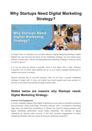 Why Startups Need Digital Marketing Strategy_