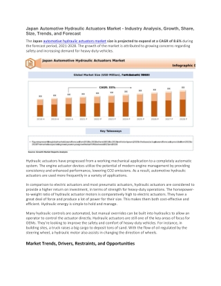 Japan Automotive Hydraulic Actuators Market
