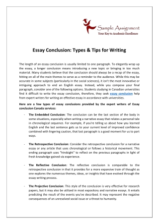 Essay Conclusion Types & Tips for Writing