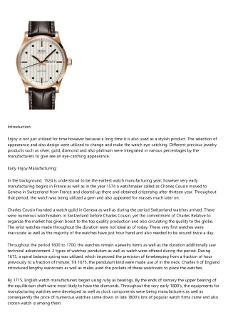 Background of Croton Watch