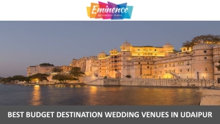 Best Budget Destination Wedding Venues in Udaipur