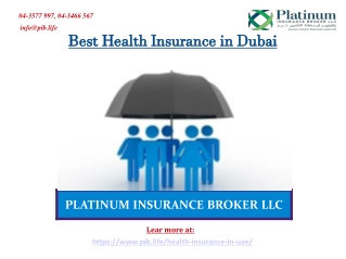Best Health Insurance in Dubai