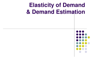 Measuring Elasticity of Demand