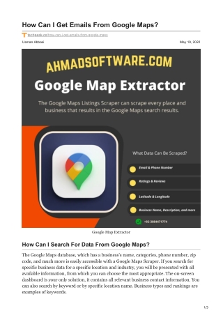 1How Can I Get Emails From Google Maps