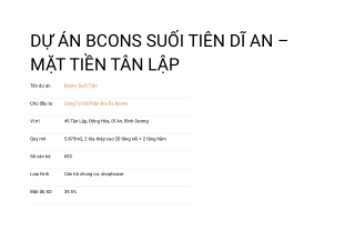 Bcons Suối Tiên Đông Hòa - Dự án căn hộ đầu tiên của Bcons