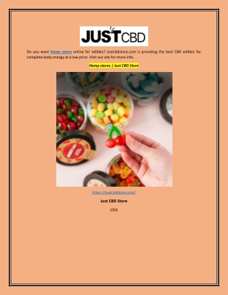 Hemp stores | Just CBD Store