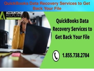 QuickBooks Data Recovery Services to Get Back Your File