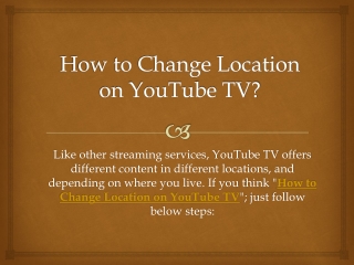 How to Change Location on YouTube TV?