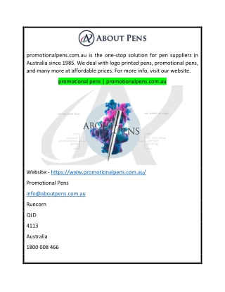 promotional pens | promotionalpens.com.au