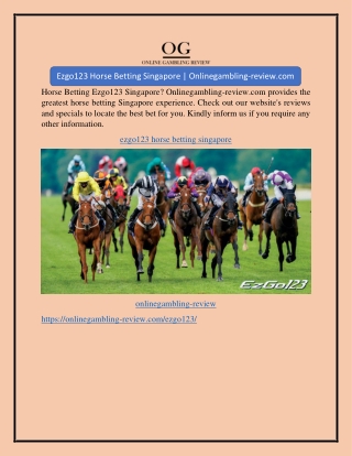 Ezgo123 Horse Betting Singapore Onlinegambling-review.com