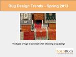 Lovely Rug Designs for Your Dining Room