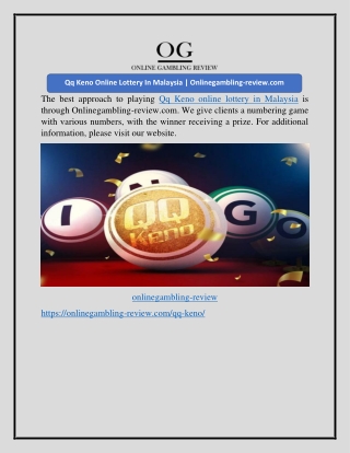 Qq Keno Online Lottery In Malaysia Onlinegambling-review.com