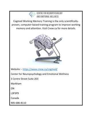 Cogmed Working Memory Training  Cnew.ca