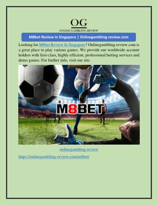 M8bet Review In Singapore Onlinegambling-review.com