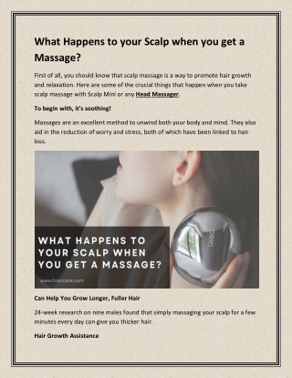 What Happens To Your Scalp When You Get A Massage