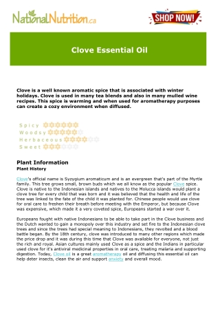 Clove Essential Oil