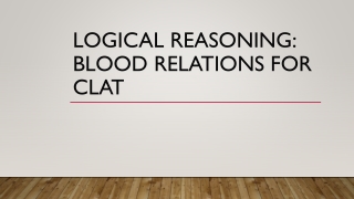 Logical Reasoning  Blood Relations for CLAT