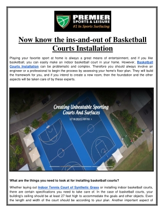 Basketball Courts Installation