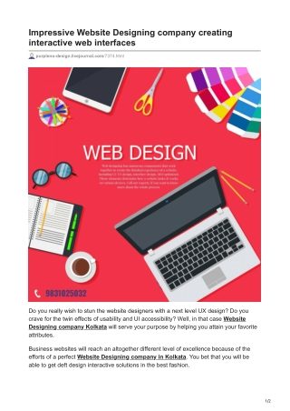 Impressive Website Designing company creating interactive web interfaces