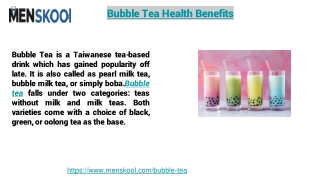 Bubble Tea Health Benefits