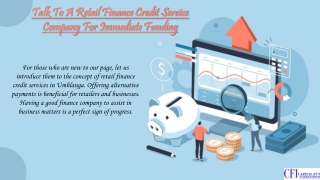 retail finance credit services in Umhlanga