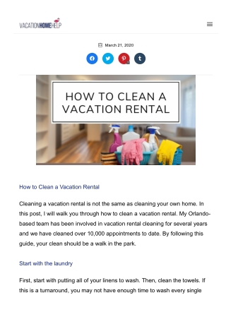Vacation Rental Cleaning