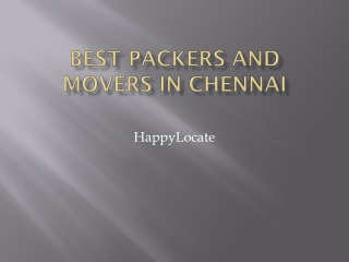 Top 10 Packers and Movers in Chennai