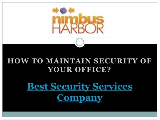 Best Security Services Company - Nimbusharbor