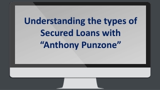 Understanding the types of Secured Loans with Anthony Punzone
