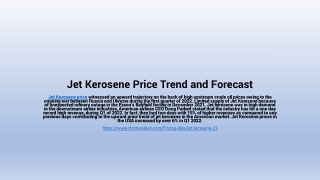 Demand of Jet kerosene in the domestic market