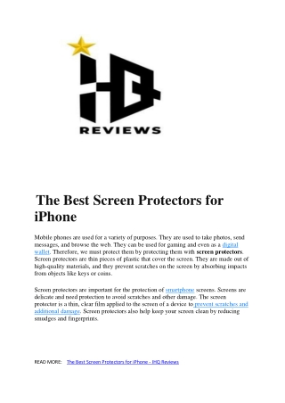 The Best Screen Protectors for iPhone