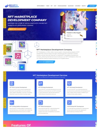 NFT Marketplace Development Company - To launch your NFT Marketplace Now - Security Tokenizer