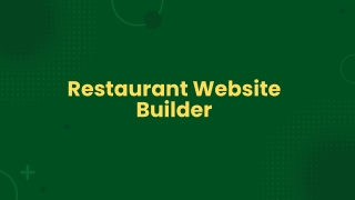 Restaurant Website Builder - PPT