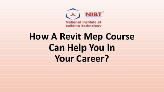 How A Revit Mep Course Can Help You In Your Career