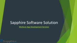 Workout App Development Services -  Sapphire