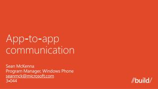 App-to-app communication