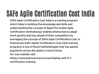 SAFe Agile Certification